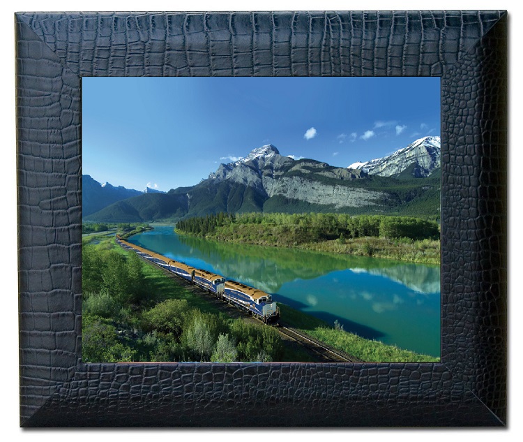 Black Crocodile Embossed Leather Photo Frame 8 x10-inch WAUCUSTA2236 Black Crocodile Embossed Leather Photo Frame 8 x10-inch WAUCUSTA2236